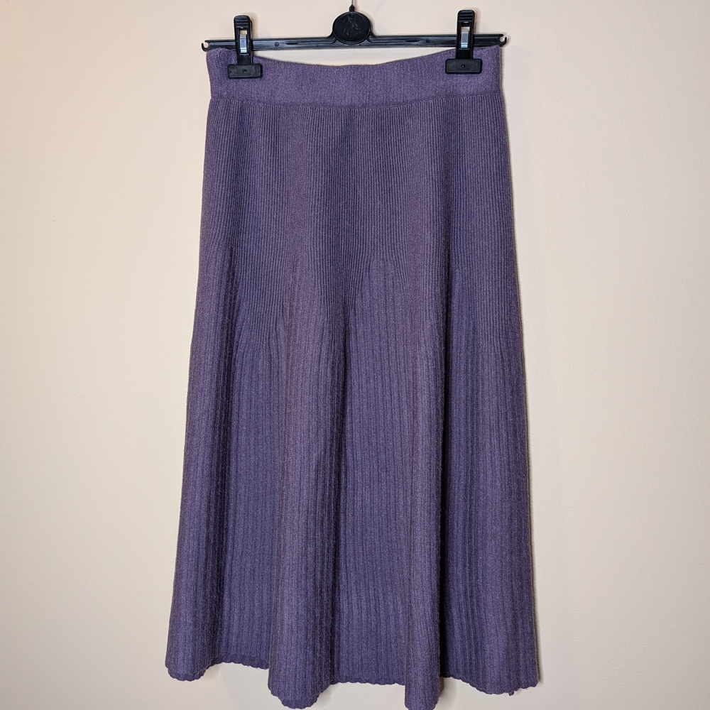 Elegant Purple Women's Skirt, Winter Skirt, Sweater Skirt